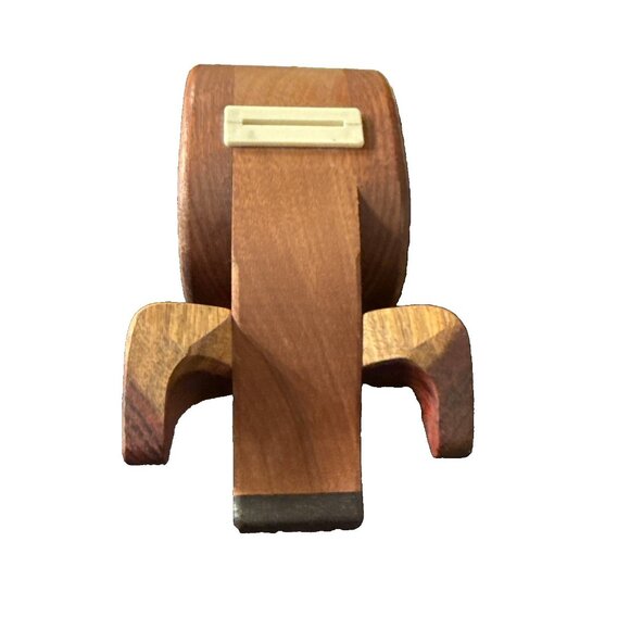 Vintage Hand carved Wooden Folk Piggy Pig Shaped Bank - Picture 3 of 13